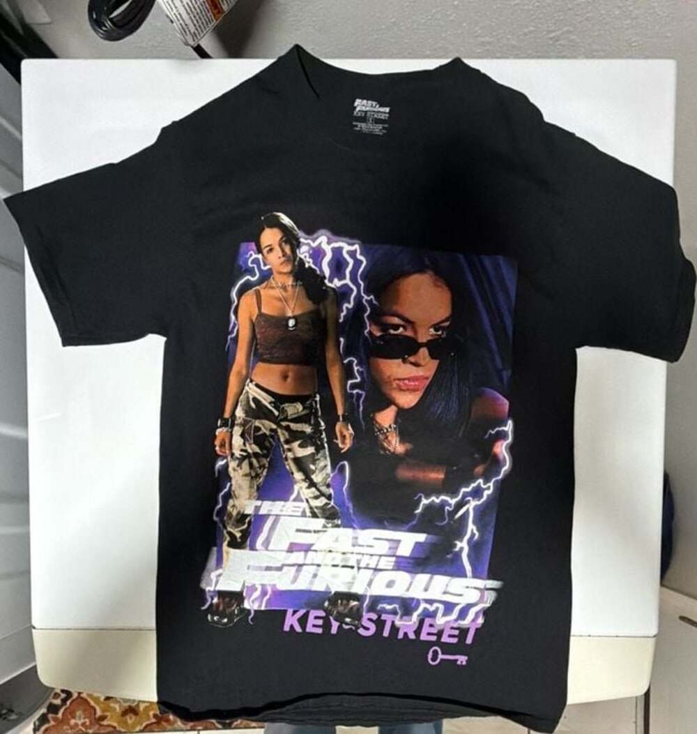 Fast & Furious Key Street T-Shirt Aaliyah Graphic Black
